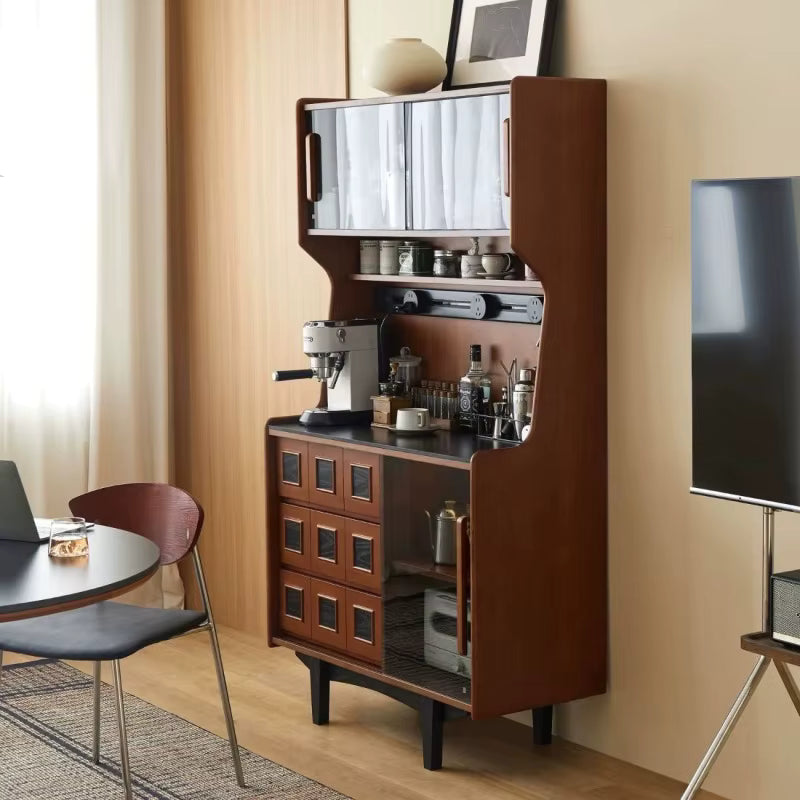 Luxury Coffee Bar Cabinet (Handcrafted Wood + Steel)