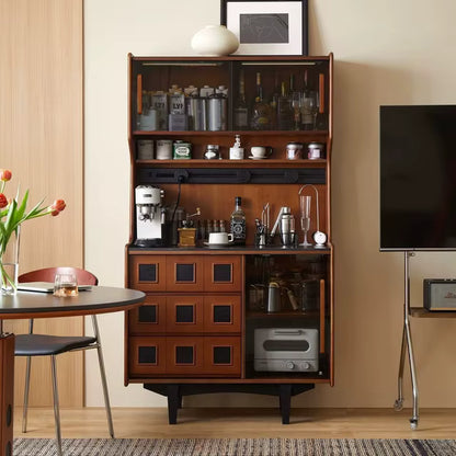 Luxury Coffee Bar Cabinet (Handcrafted Wood + Steel)